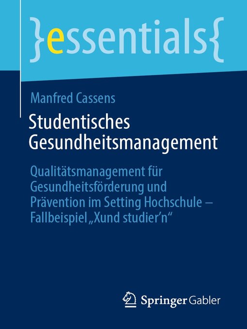 Title details for Studentisches Gesundheitsmanagement by Manfred Cassens - Available